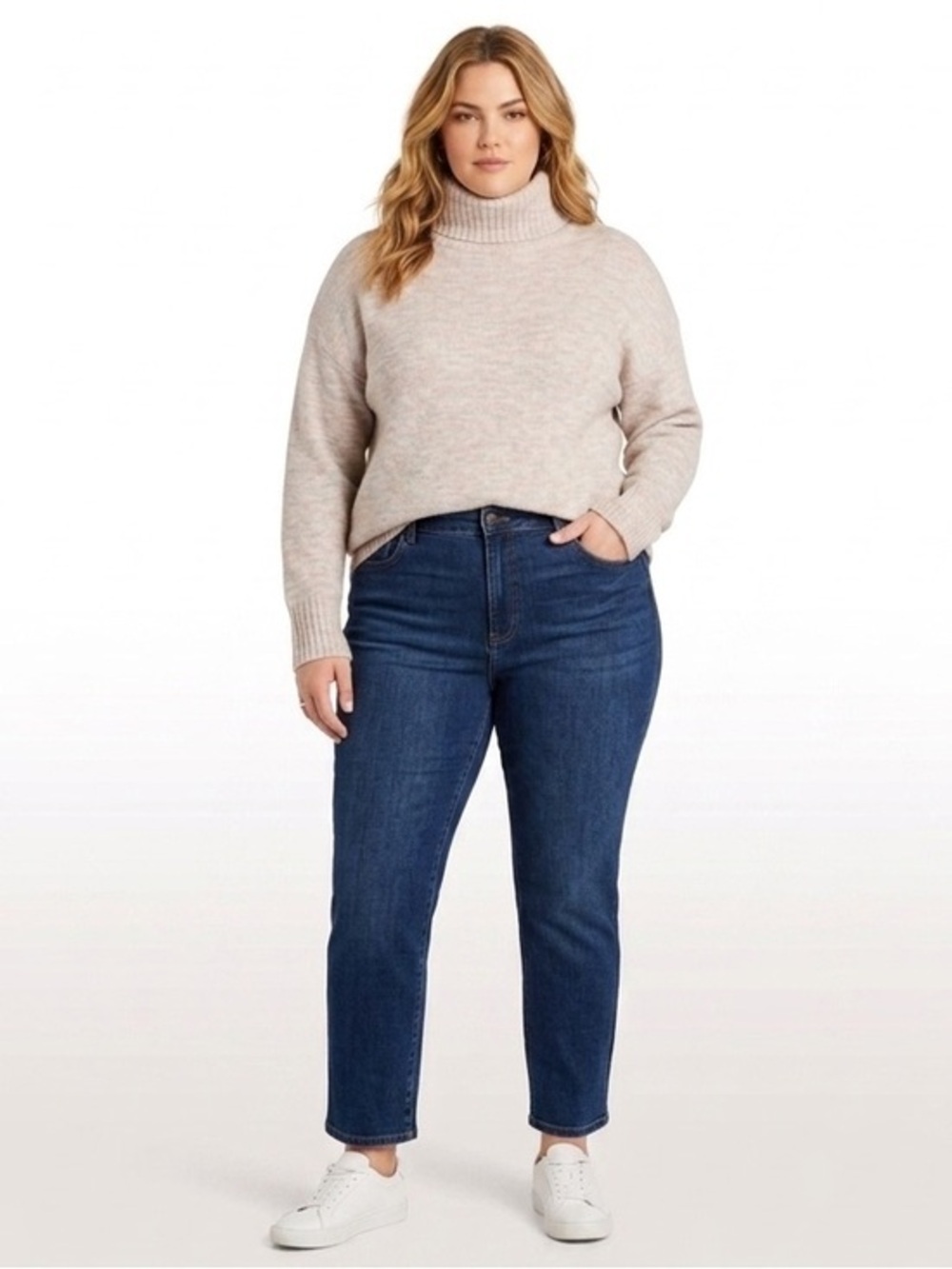 Additional Elle Turtleneck Soft Pink Undertone Sweater